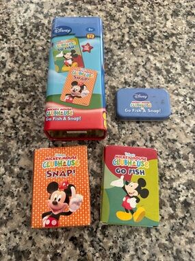 Disney Mickey Mouse two card games in tin